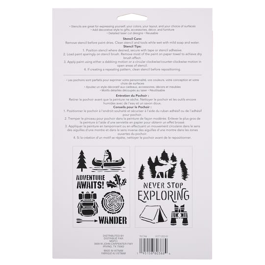 12 Pack: Outdoor Plastic Stencils, 7" x 10" by Craft Smart®